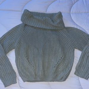moon & madison green/grey sweater, size xs